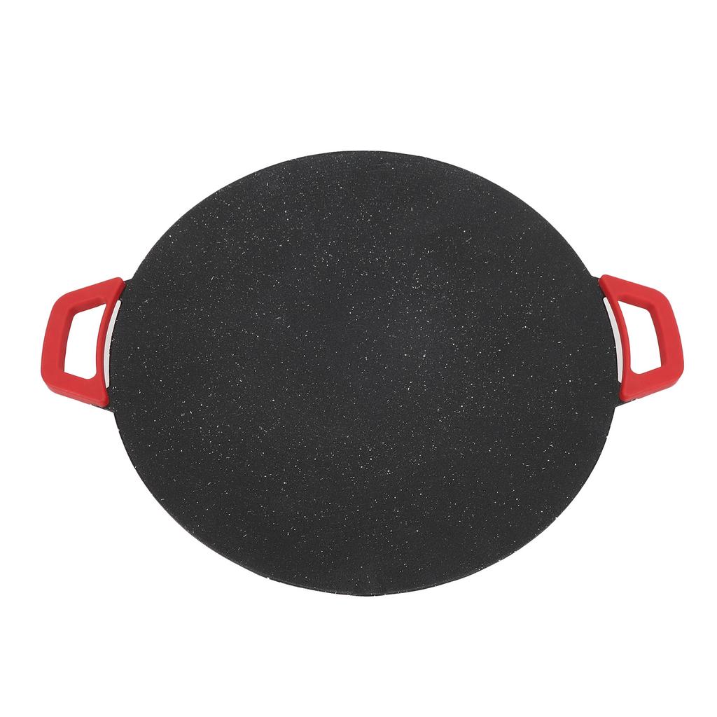 Round Electric Grill 40cm Smokeless Nonstick Rapid Heat Up BBQ Grill Pancake Maker with Handles