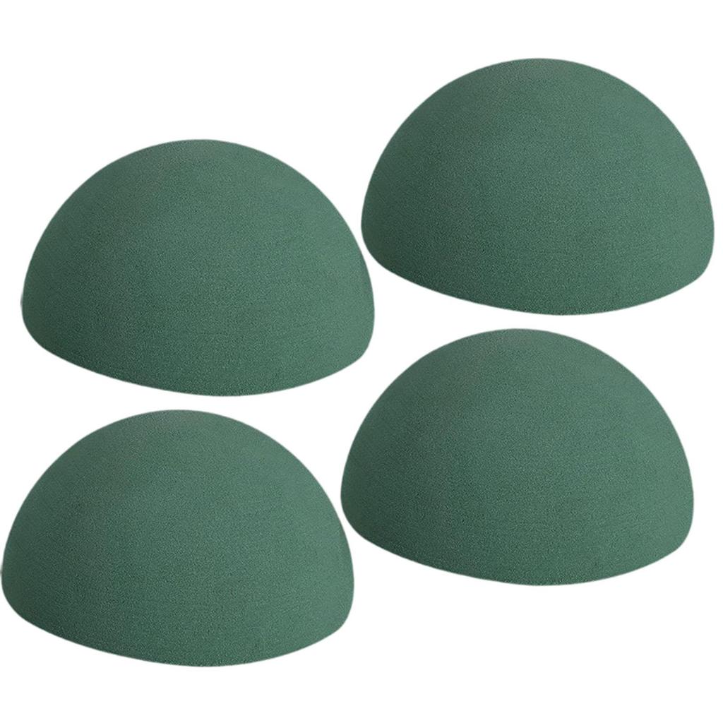 4 Pieces Foam Half Balls Hemispherical Plant Foams Accessories Blocks Green for Garden Birthday