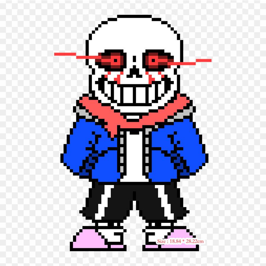 Determination Sans Undertale Pixel Art железные нашивки для DIY теплопередача одежда футболка термонаклейки декоративная печать