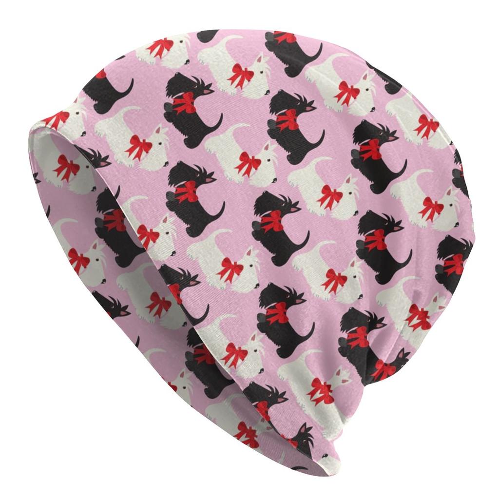 Шапка-бини Scotties, вязаные шапки для женщин, унисекс, модные теплые зимние шапки для собак шотландского терьера Skullies, шапки для катания на лыжах