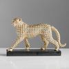 Скульптура из смолы животного Леопард Гепард Золотой леопард Декоративные фигурки Имитация украшений животных Аксессуары для декора