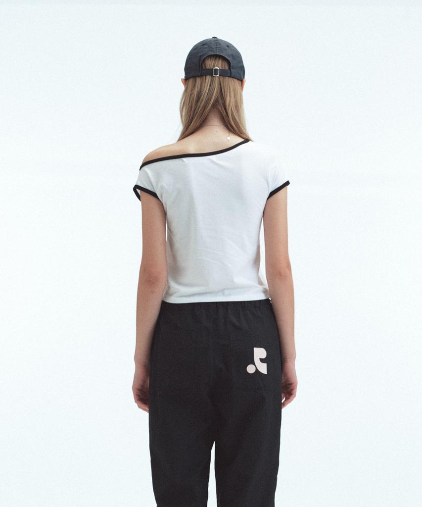 REST&RECREATION One Shoulder T-Shirt - White