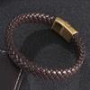Fashion Leather Bracelet Stainless Steel Buckle Men Women Leather Bracelet Jewelry Charm Bracelet