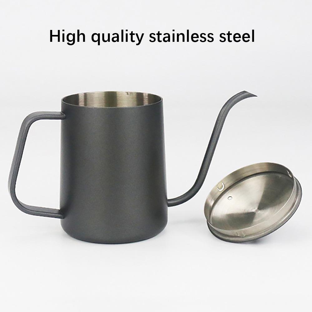 Stainless Steel Pour Over Kettle Gooseneck Spout Coffee Tea Pot Hanging Ear Hand Blunt Long Narrow Drip Cup for Coffee Maker
