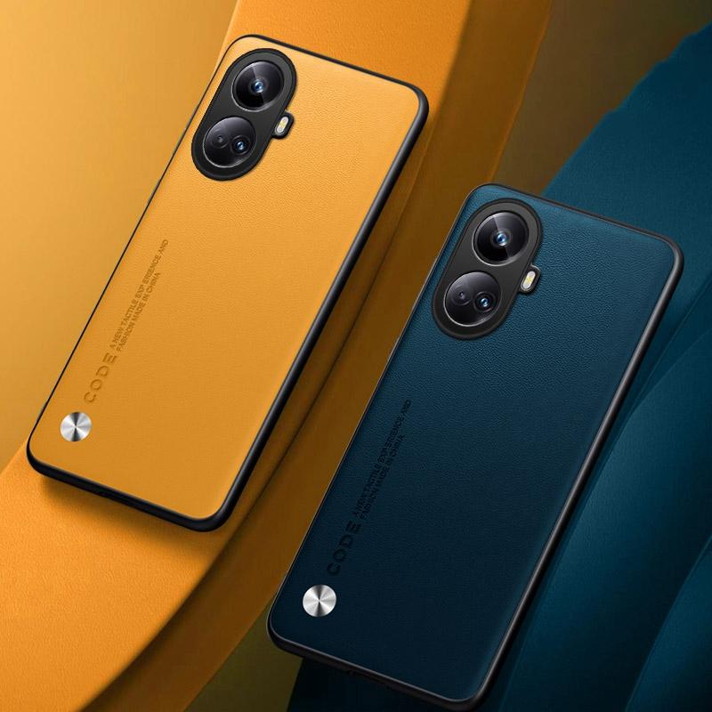 Роскошный чехол из искусственной кожи для Realme 10 Pro Plus 5G, задняя крышка, матовый силиконовый противоударный защитный чехол для телефона Realme 10 Pro+