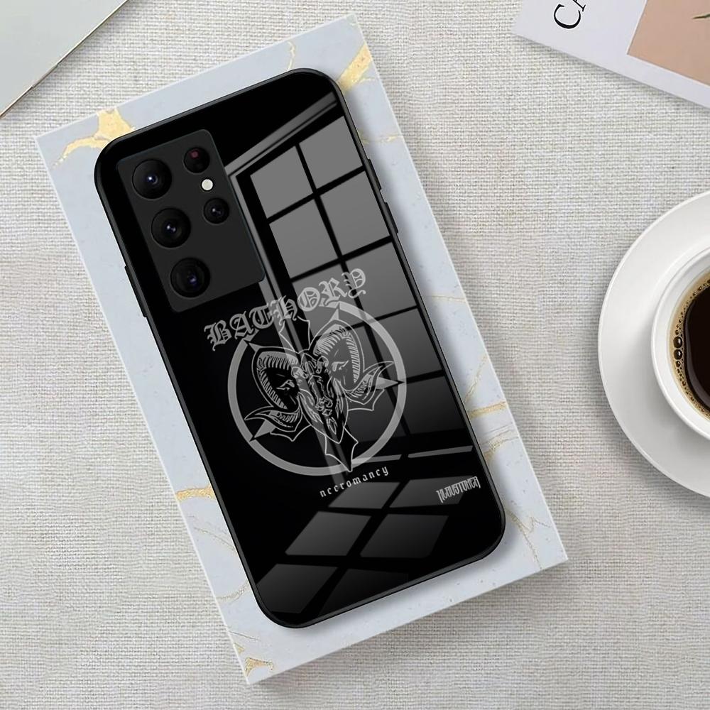 Bathory Band Phone Case For Samsung S26 S25 Edge Ultra 23 22 21 20 Ultra Plus S24 Fe Glass Cover