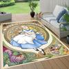1pc Alice in Wonderland Maze Pattern Area Rug Soft Flannel Floor Mat for Living Room,Office,Bedroom and Carpet,Sofa Coffee Table Floor Mat
