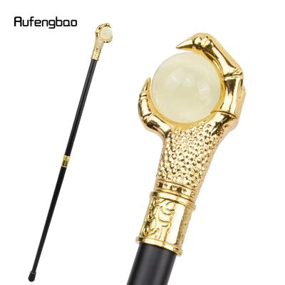 Коготь дракона, желтый стеклянный шар, Золотая трость, модная декоративная трость, ручка для трости для косплея, ручка Crosier 93 см