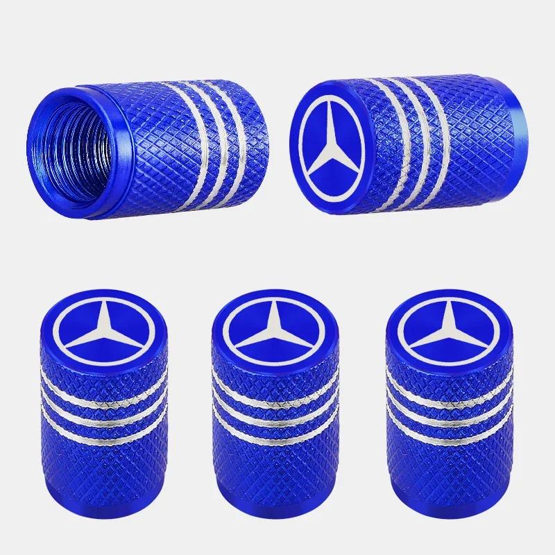 5pcs Car Valve Caps Tire Wheel Stem Air Valve Caps For Mercedes Benz W203 W204 W205 W210 W211 W212 W221 W222 CLS CLA CLK SLK GL5