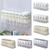 Lace Embroidery Flower Air Conditioner Protective Sleeve Dust-proof Fabric Windshield Curtain