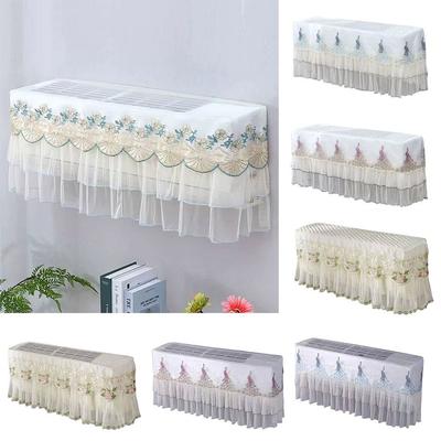 Кружевная вышивка Цветок Защитный чехол для кондиционера Пылезащитная ткань Шторка-экран