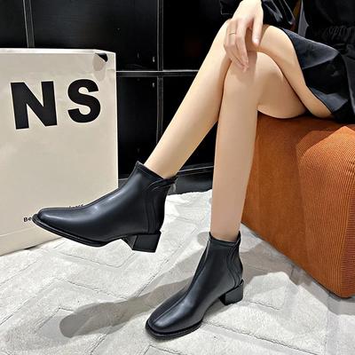 Мода 2024 Новые Универсальные Хит продаж Женские Туфли Однотонные Круглый Носок Задняя Молния Темпераментные и Удобные Женские Ботинки