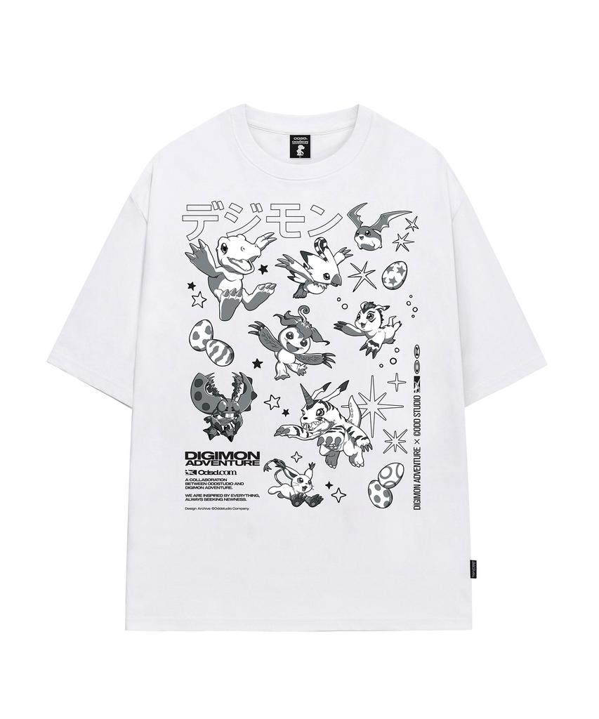 ODDSTUDIO [Digimon Adventure] Rookie Stage Digimon Overfit T-Shirt - 4 Colors