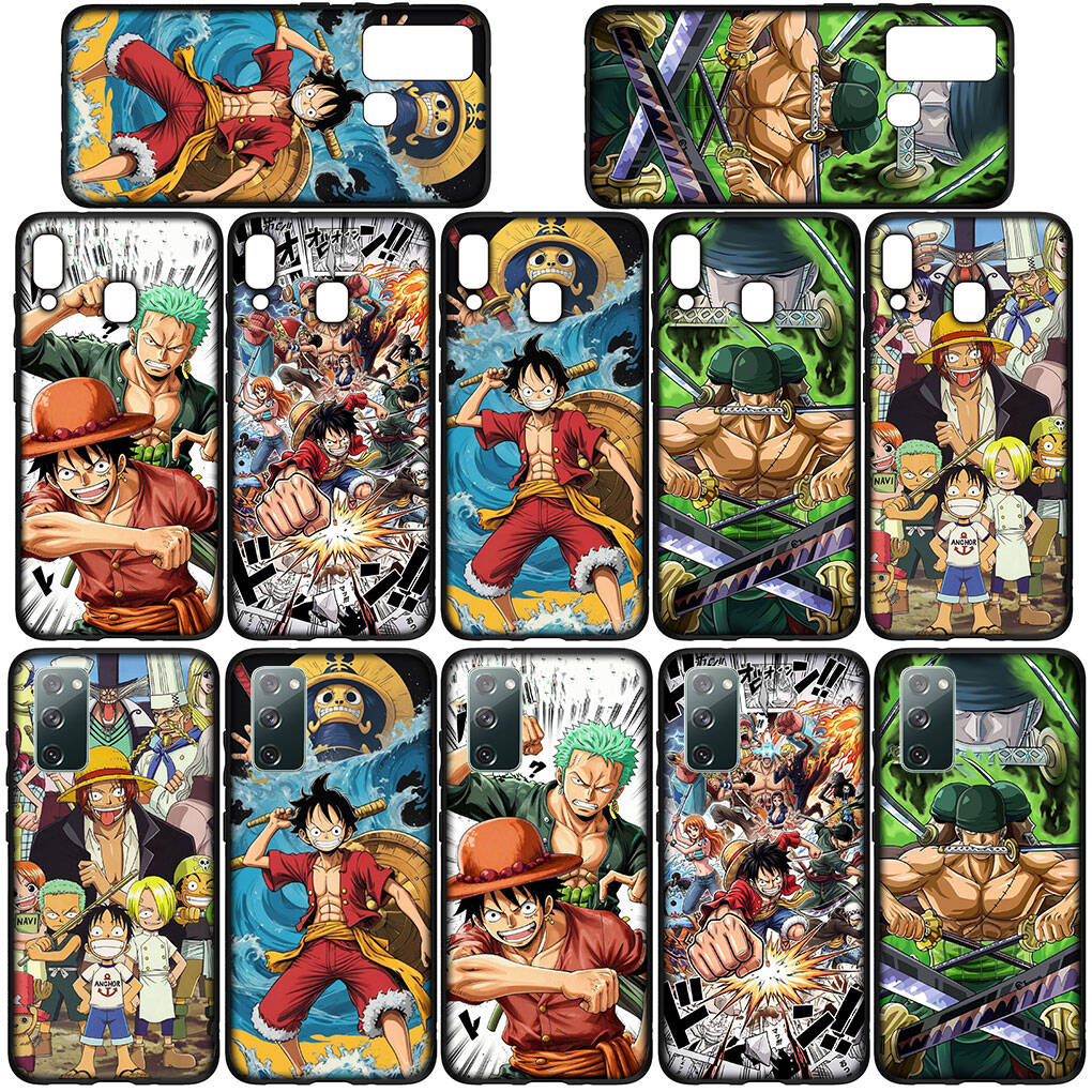 Чехол для телефона для Samsung Galaxy S25 S23 S24 Ultra FE Plus A05 A06 A15 A16 A36 A37 A35 A54 A55 A56 A57 A25 A26 A53 Зоро Милый Один Луффи Куски Санджи Обложка