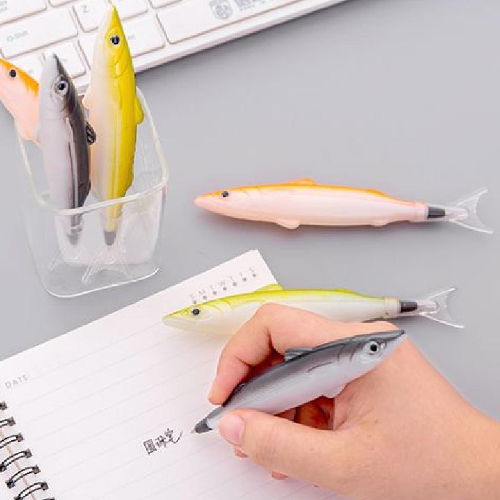 Милая шариковая ручка-рыбка для творчества, зеленая/оранжевая/черная ручка для практики письма для детей и взрослых