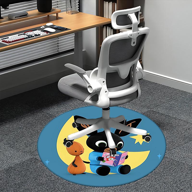 Bing Bunny,Nighttime Adventure Chair mat Round Rug Office carpet, Non slip, Suitable for Living Rooms, Bedrooms decor.1205286a