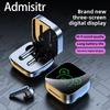 New Bluetooth Headset Mirror Digital Display Mini Semi-in-ear Wireless Sports Headset Game