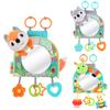 Baby Mirror Car Seat Toys Rear Teether and Crinkle Pape Fun Travel Infant  Tummy Time Toys Babies Carseat Toy for Newborns Gifts