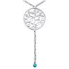 [N3273] - Серебряное колье «Древо жизни» с бирюзой и серебром