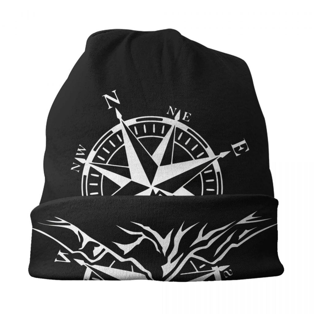 Compass Rose Mountain Skullies шапки шапки для унисекс женщин унисекс хип-хоп зимняя теплая вязаная шапка для взрослых морские шапки с капюшоном