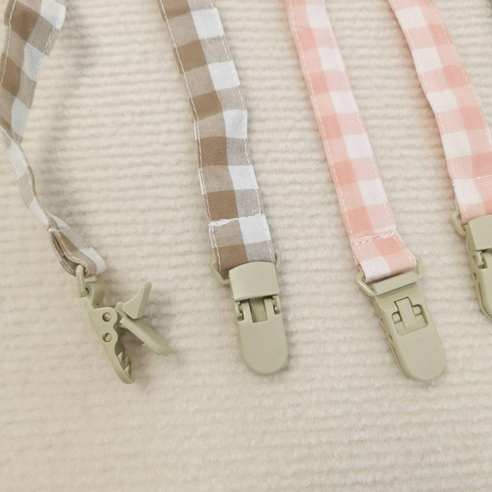 Bear Baby Cloth Pacifier Chain Embroidery Nipple Holder Clips Anti-lost Soother Holder  Baby