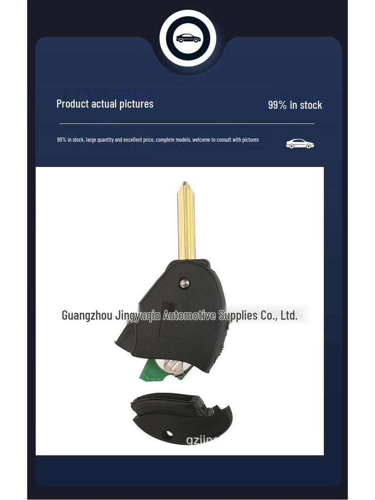 Совместимый пульт-ключ для автомобиля с 2 кнопками Citroen/Peugeot/Fiat (433 МГц ID33-7934)