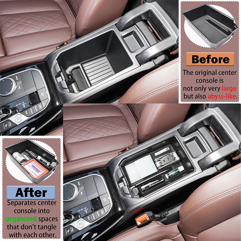 Для BMW X3 G01 2018- 2025 2025 2025 и для BMW X4 G02 2019-2025 Органайзер для хранения на подлокотнике консоли Центральный лоток-органайзер консоли