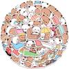 50 шт. наклеек Kawaii Bear и Panda для бутылки с водой, ноутбука, альбома, багажа, детской игрушки, друзей, оставайтесь дома вместе, наклейка