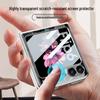 Чехол для складного телефона Samsung Z Flip 6 с уникальным рисунком и механической крышкой-раскладушкой из стекла