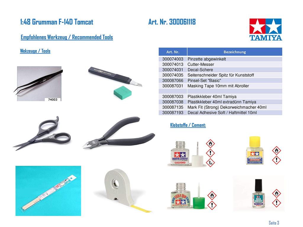 Tamiya Серия "Шедевр авиации" 118 ВМС Grumman Tomcat Пластиковая сборная модель 61118 1/48 №. НАС. F-14D