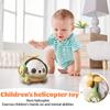 Милый мультяшный вертолет, милый свисток для детей от 0 до 3 лет, вращающаяся детская игрушка, интерактивная игра-головоломка для родителей и детей