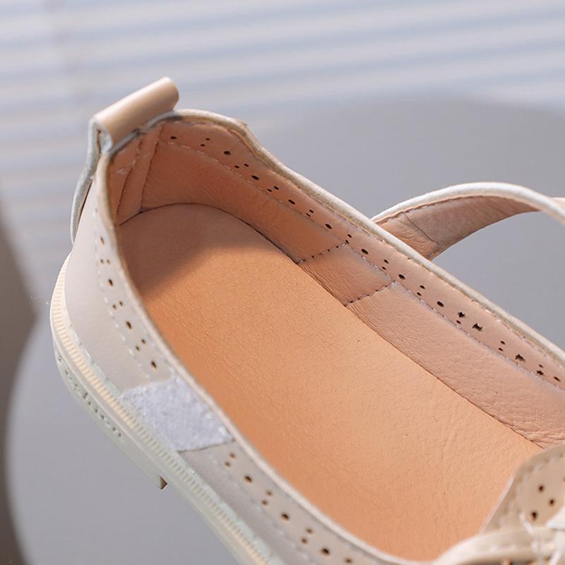 1-7 Years Girls Shoes Elegant British Princess Shoes Style Non-Slip Soft Bottom Shoes