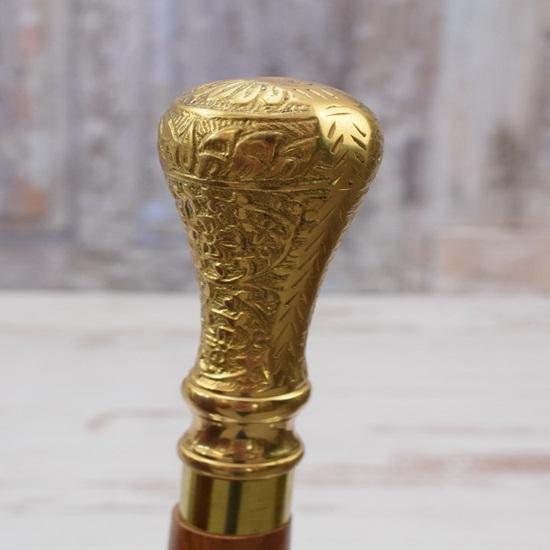 93,98 см Классическая трость Goldene из дерева и латуни Трость для ходьбы Подарок из латуни для дедушки, папы Стиль ар-деко