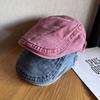 Washed Water Classic Cotton Beret Hat With Sunshade And Breathable Design