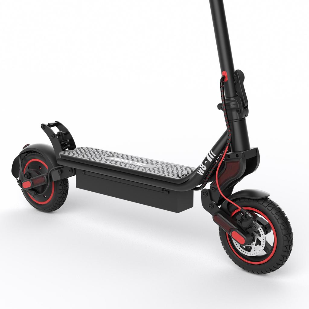 iScooter W8 9.3" Electric Scooter, 750W Motor, 45km Range, Dual Suspension, Off-Road Tires, Dual Disc Brakes for Urban & Light Trail Riding