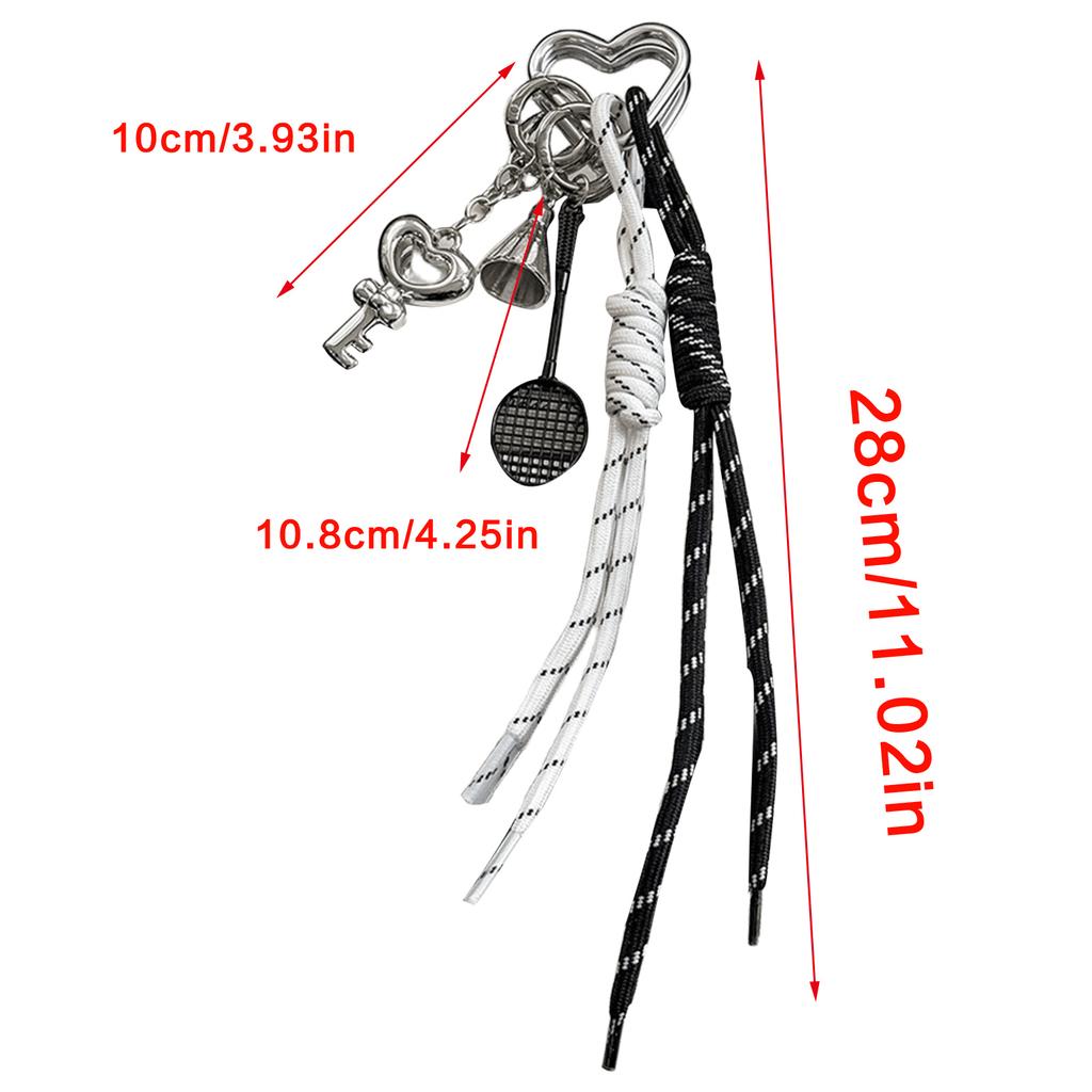 Рюкзак-шарм в корейском стиле с дизайном бадминтона для спортсменов и студентов, практичный брелок из сплава, модный кулон для сумки
