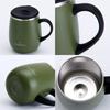 GRANDTIES Premium Vacuum Insulated Mug, 460ml, Available in 19 Colors, with Easy-Open Sliding Lid, Stainless Steel Double-Wall Vacuum Insulation, and