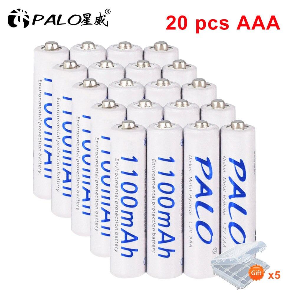 PALO Аккумуляторная батарея AAA AAA 1,2 В AAA батарея 3A 1100 мАч Ni-MH батареи AAA Bateria для игрушек-фонариков