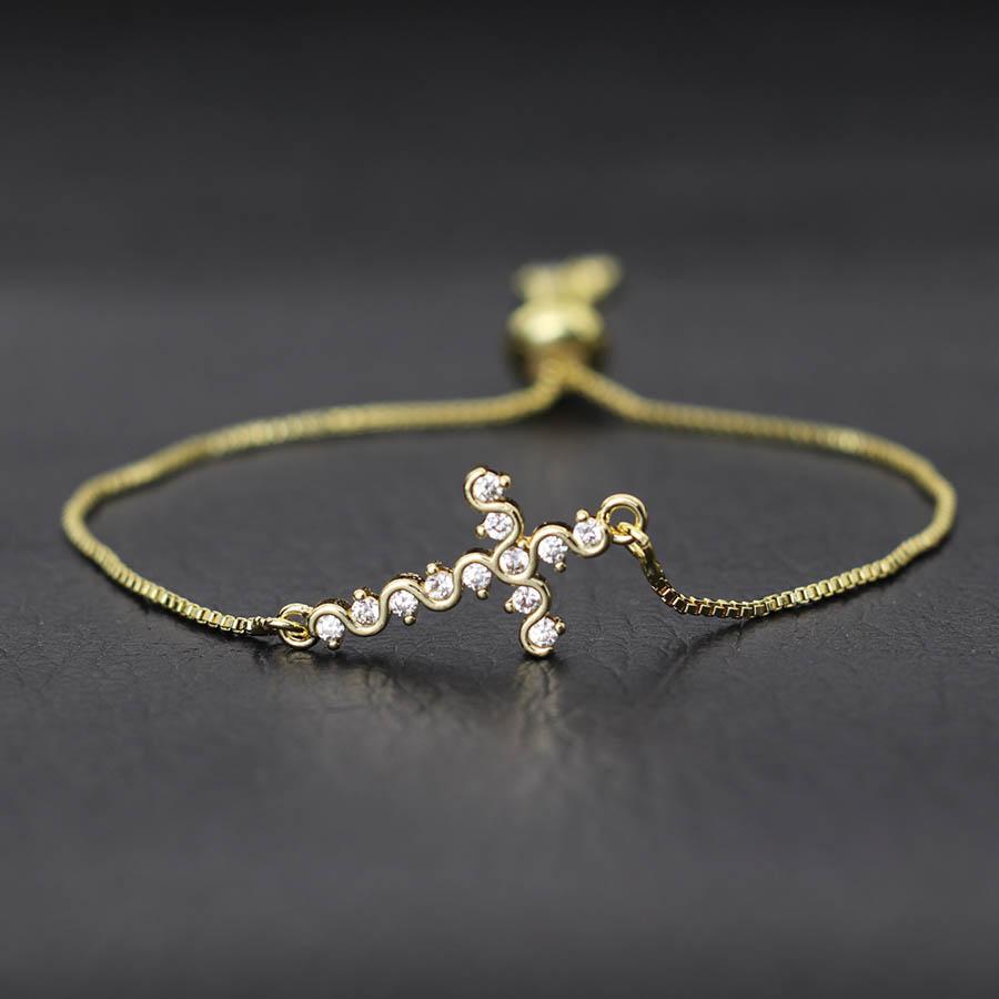 2 Colors Women Chain Bracelet Not Allergic Adjustable Link Braclet Evil Eyes Butterfly Cross Cuckold Braslet Gift For Her Joias