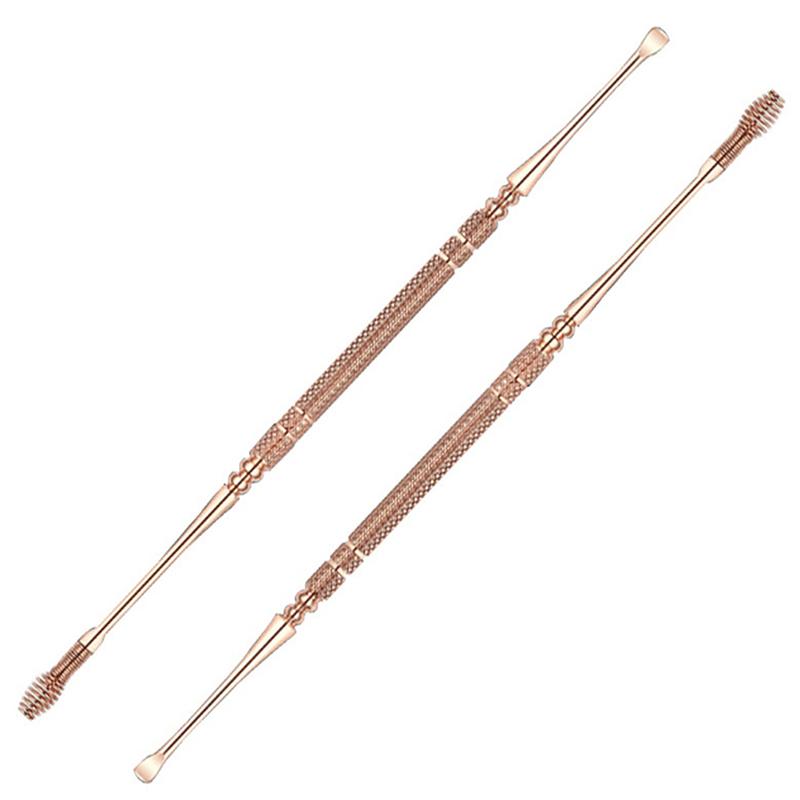 Dual-Head Stainless Steel Earwax Removal Tool – Spiral and Scoop Design for Safe and Effective Ear Care