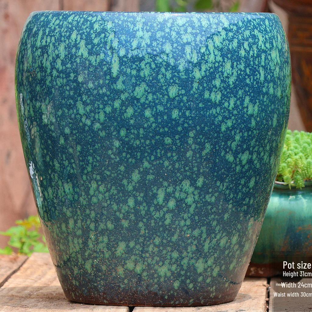 Large Handmade Ceramic Pottery Planter for Courtyard Landscaping - Ideal for Tall Orchids and Bougainvillea