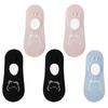 1/5 Pairs Women Cotton Ankle Socks Invisible Shallow Mouth Socks Breathable Silicone Anti Slip Socks