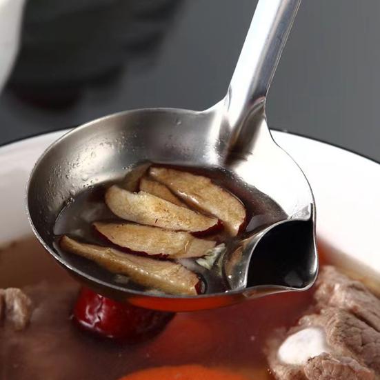 1/2 шт. Отделитель масла Половник для супа Нержавеющая сталь Ложка-фильтр для жира с носиком Отделитель жира