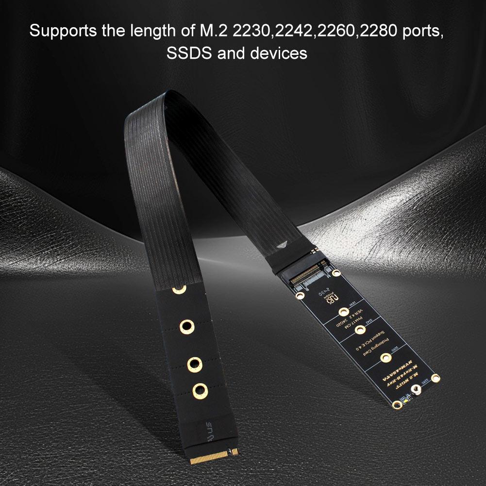 Удлинительный кабель M.2 NVME NGFF M-Key SSD Поддержка PCle4.0 NGFF M-Key PCIe4.0 Карта расширения SSD Удлинительный кабель M.2 NVMe SSD