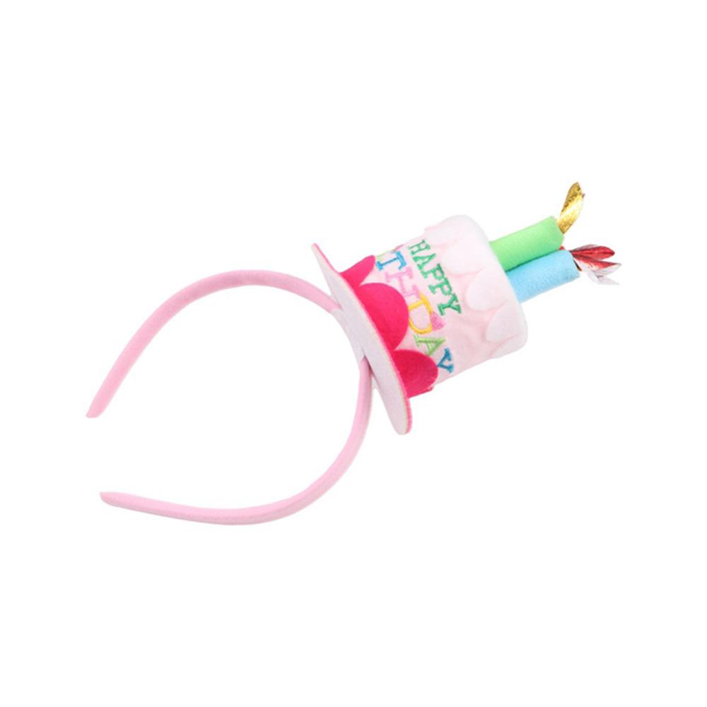 Band Pink Photo Props Hair Hoop Birthday Cake Headband Happy Birthday Headband Birthday Decoration