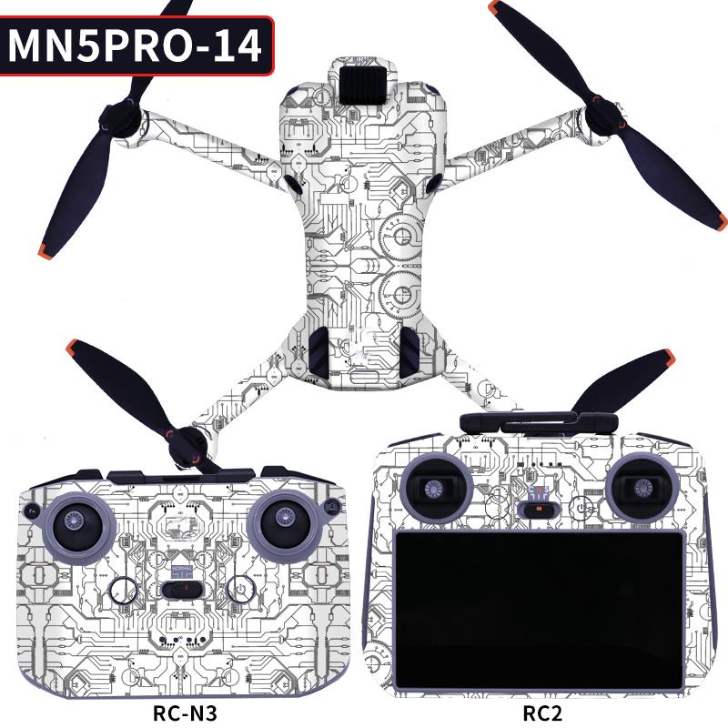 Декоративный набор наклеек для DJI mini 5pro, Водонепроницаемая виниловая наклейка-скин, DIY-аксессуар для RC-N3 RC2