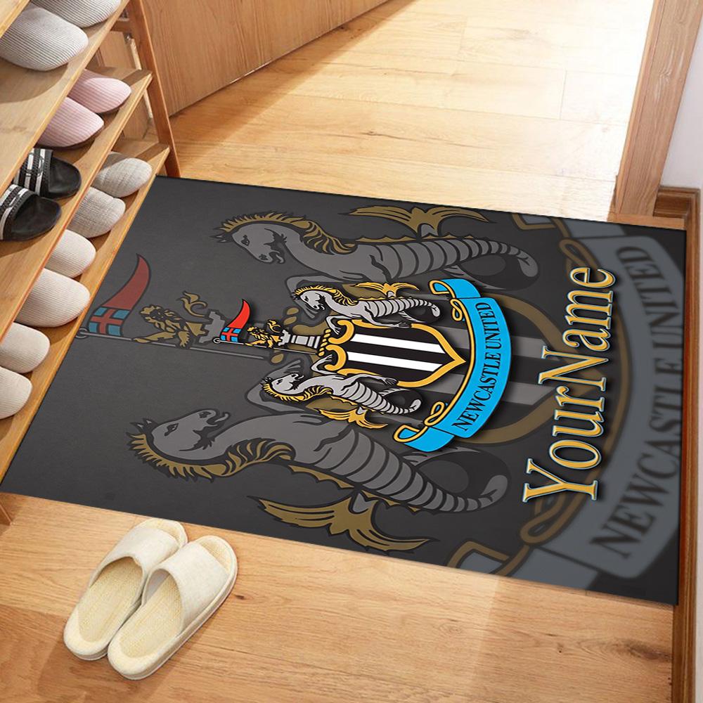 Newcastle 10 Customizable Name Carpet Design for Game Room Entryway Dormitory Living Rooms Anti-slip Rug Decorate Offices