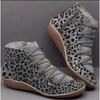 New Brand Women's Ankle Boots 2022 Casual Women Winter Boots Leopard Print Wedges Flat Booties Warm Women's Shoes Botas De Mujer