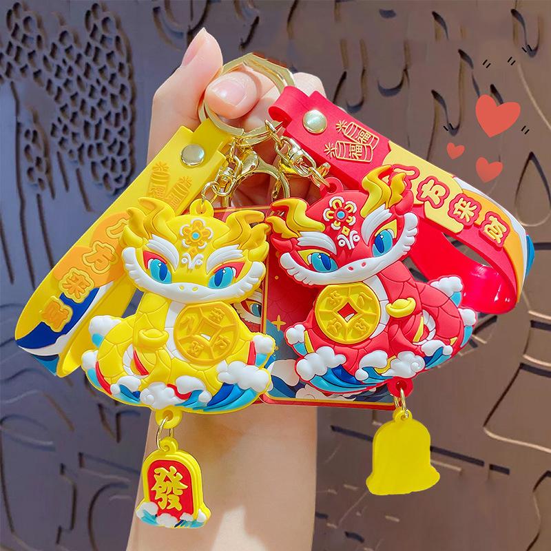 Китайский зодиакальный брелок в виде змеи, милый мультяшный брелок в виде змеи, изысканный рюкзак, украшения, аксессуары, подарки