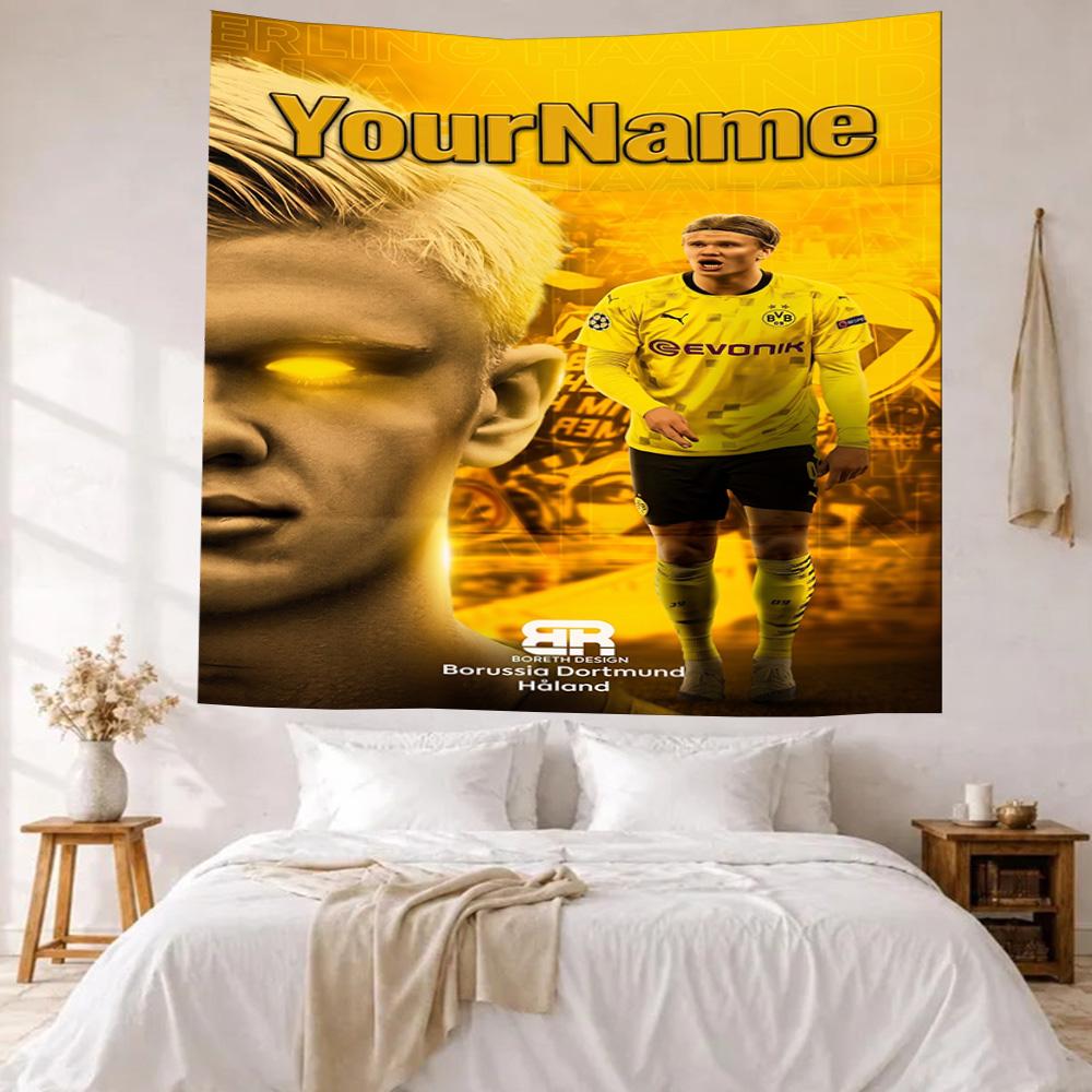 Haaland Custom Your Name Wall Decor Tapestry Art For Pet Memorial Birthdaywedding Party Backdrop Family Gift